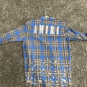 Amiri Distressed Flannel